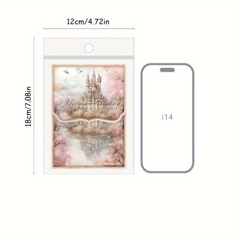 50 Sheets/Pack Vintage Fantasy Background Palace Flower Decoration Material Paper Perfect for Journal Scrapbooking DIY Supplies