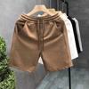 Men Casual Shorts Solid Color Regular Fit Short Pants with Reinforced Pockets Adjustable Drawstring Summer Shorts