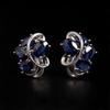 Gorgeous Precious Charming Blue Natural Diffused Sapphire Earrings 925 Sterling Silver Fine Jewelry for Women Wedding & Banquet