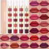 Lip Palette 5 In 1 Nonstick Cup Lip Gloss Matte Lipstick Velvet Sexy Red Lip Tint Long Lasting, 1pc NO.10, 1 Piece