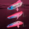 6.5CM/18G/24G Fishing Lure Light with Treble Hook Long Casting Sinking Artificial Bait with 3 Colors LED Light Saltwater Freshwater Bass Walleye