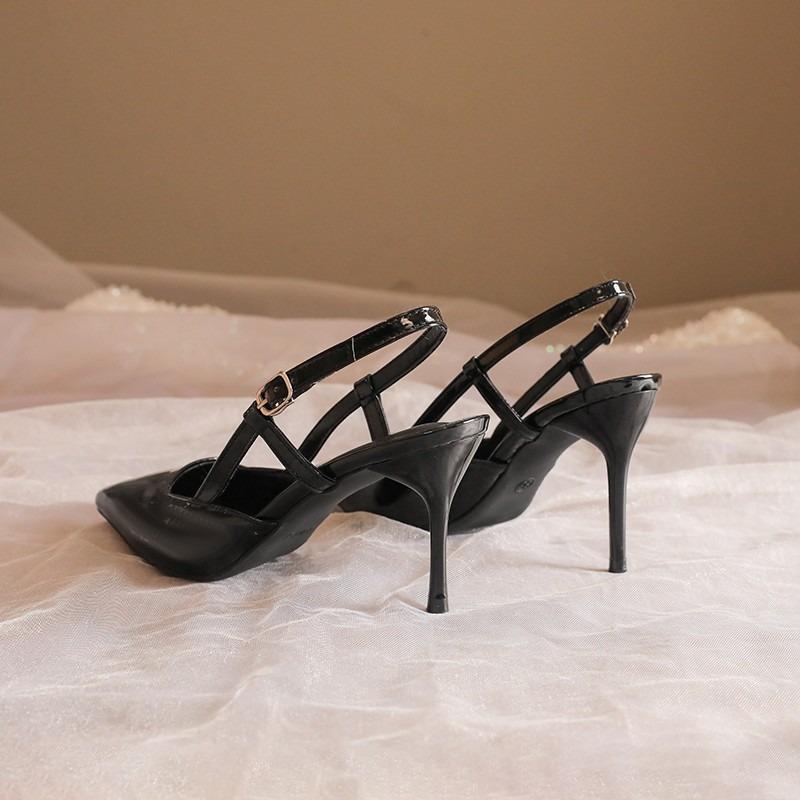 New Brand Plus Size 34-42 Women Heeled Sandals Retro Rome High Heels Shoes Women High Heel INS Leather Buckle Pumps Mules