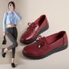Spring and Autumn Mother Shoes Casual Soft-soled Single Shoes Middle-aged and Elderly Leather Shoes Comfortable Home Daily Non-slip Work Women's Shoes