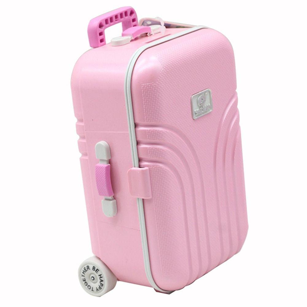 Dollhouse Decor Business Mini Doll Suitcase Doll Trolley Miniature Travel Case