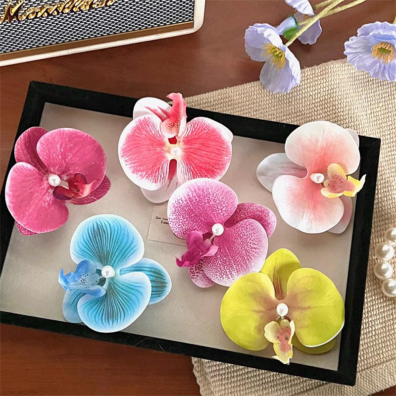 Orchid Hair Clip Sweet Seaside Vacation Bangs Hair Clip Hair Accessories For Women Girls Flower Shaped Headwear