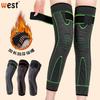 Men's Fleece-Lined Knee Support Sleeves - Non-Slip, Warm Compression for Sports and Cold Legs