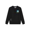 Basic Simple Letter Casual Knit Long Sleeve Pullover Sweatshirt Men Sweatshirt Black F11M248212F-BK