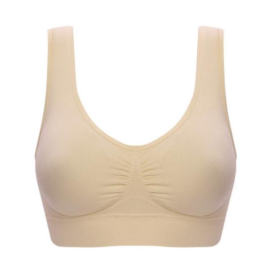 Women Sexy Single Layer Seamless Soft Breathable Bra Wireless Sports Yoga Shapewear Top Female