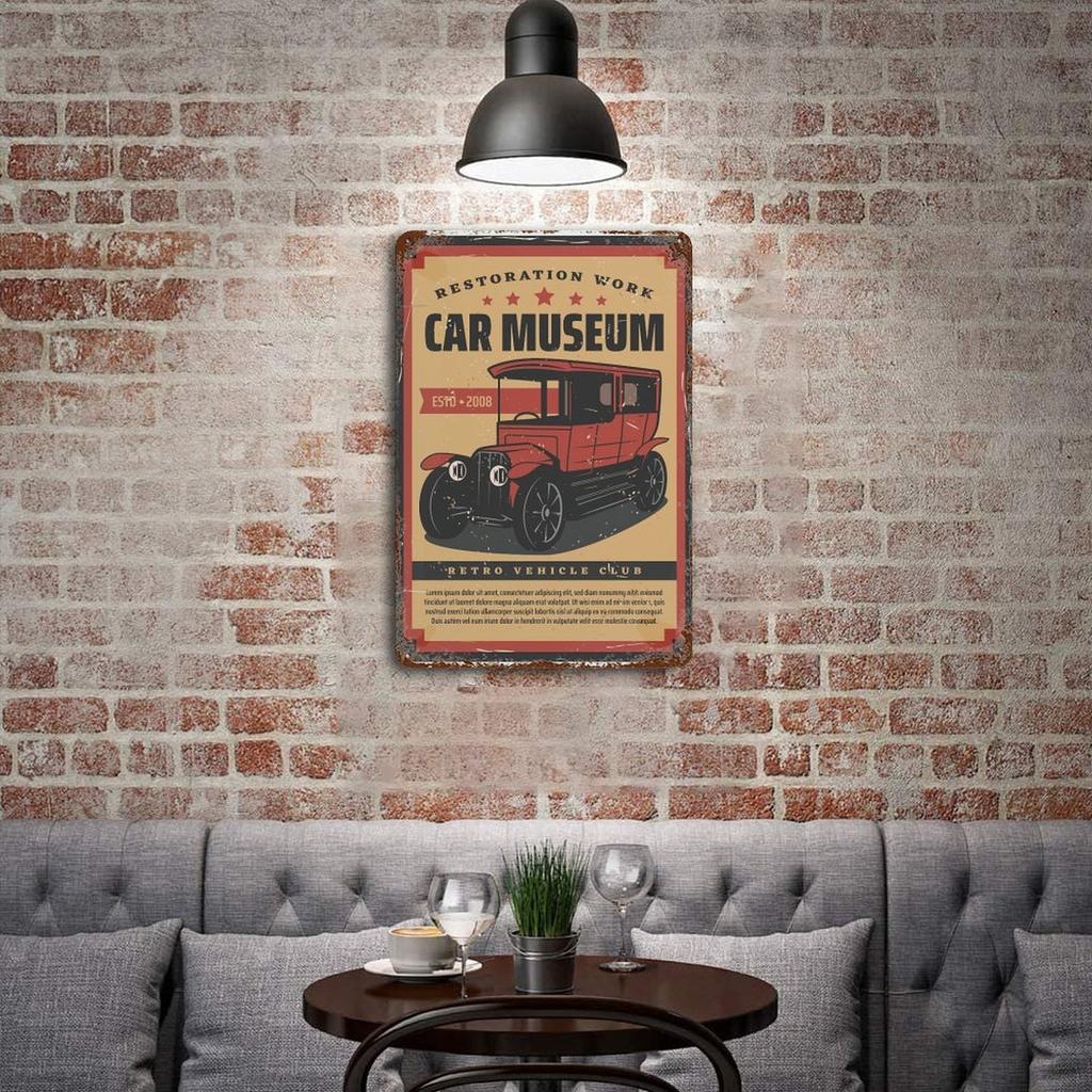 1PC Vertical Vintage Metal Tin Poster, Rustic Patina Wall Sign with Aged Texture, 20x30cm or 30x40cm, Home Bar Cafe Garage Office Wall Display