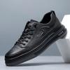 High Quality Mens Leisure Shoes Breathable Men Sneakers Lace-up Men's Leather Flats Comfortable Male Skate Shoes Male Footwear