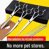 Pet Grooming Scissors: Straight & Curved for Dog Hair and Teddy Bear Trimming