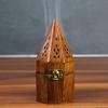 Wood Lobandan Agarbatti Incense Stick Box and Dhoop Stand Ash Catcher Decorative Handicraft Incense Holder