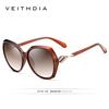 VEITHDIA женские солнцезащитные очки с поляризованными градиентными линзами, роскошные женские дизайнерские солнцезащитные очки, аксессуары для очков для женщин 3158
