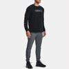 Under Armour Logo Print Training Sports Crew Neck T-Shirt Men Tops Black 1366473-001