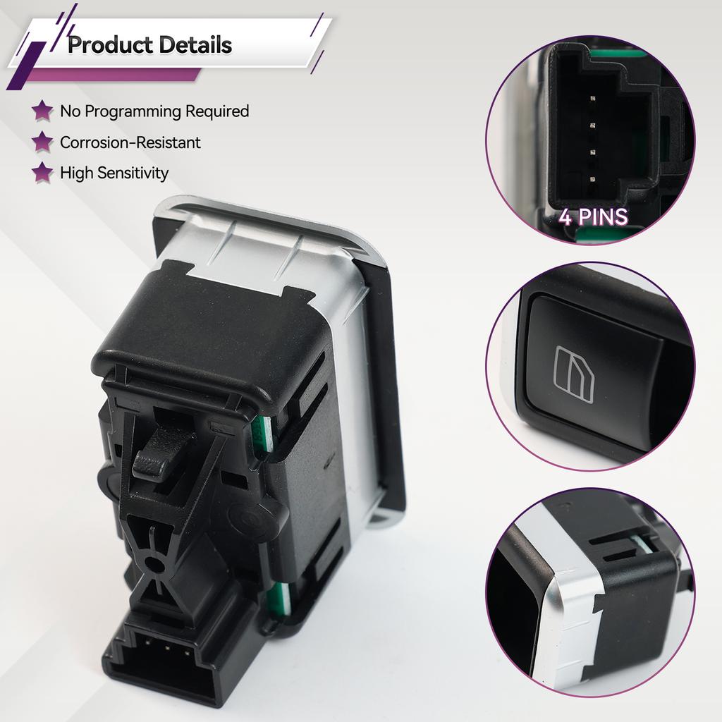 Passenger Side Electric Power Master Window Control Lift Switch For Mercedes Benz W204 W212 C E GLK Class 2049058202 A2049058202