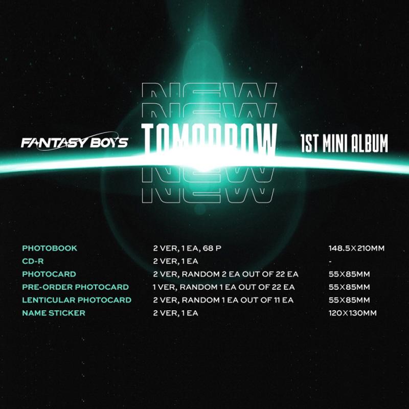 FANTASY BOYS 1st Mini Album - NEW TOMORROW (A Ver. / B Ver.) *
