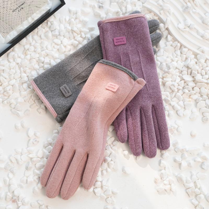 Women Winter Thick Plush Gloves Warm Suede Outdoor Guantes Lady Touchscreen Driving Gloves Sports Cycling Mittens