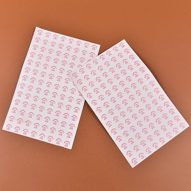 2Sheets/208Pcs Warranty Void If Damaged Protection Security Label Sticker Seal