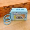 Recordable Recording Music Box Pendant with Music Retro Tape Recorder Keychain   Small Gift