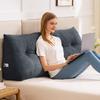 Headboard Wedge Pillow Ergonomic Headboard Backrest with Side Pocket Triangle Pillow with Removable Cover for Bed Reading Sitting Working