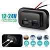 3.1A PD QC3.0 Car Charger Socket Quick Charge Dual USB Charger Outlet Panel Power Adapter 12/24V For Truck Camper Caravan Accessories