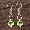 Peridot Gemstone 925 Sterling Silver Jewelry Handmade Earrings 2.50" For Women EE-132-8