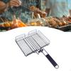 Barbecue Grilling Basket Mesh Large Folding Handle Outdoor Cooking Tool Accessory