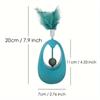 Catnip Ball Tumbler Feather Teases Toy For Indoor Cats Interactive Catmint Chew Toys Teeth Cleaning Cat Toys