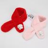 Cartoon Cross Neck Scarf Plush Shawl Scarves Cute Children Winter Scarf