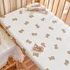 Baby Gauze Washed Cotton Fitted Crib Sheet - Bear Print