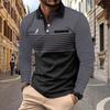 Autumn Men's Long Sleeved Polo Shirt with Fake Pocket Design Fashionable Men's Top T-shirt Item