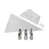 Set of 20 Plastic Piping Bags with Stainless Steel and Plastic Nozzles Smart Pastry Ref.