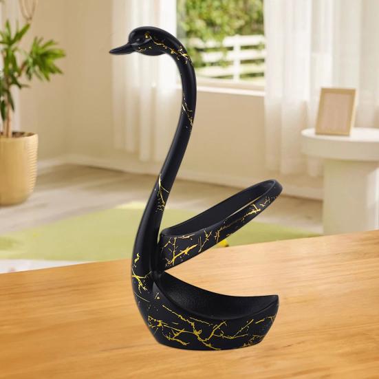 Stainless Steel Mini Fruit Forks Spoons with Non-Slip Handle Food-Grade Swan Storage Rack for Kids Desserts Snacks Parties Weddings