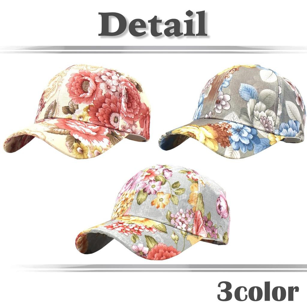 White Fang Cap Floral Pattern Hat Sports Running Outdoor Men Women CA614 (Gray)