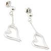 [I4223] - Silver 'Love' Silver Earrings (rhodium-plated) - 30x10 Mm