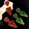 Draweye Resin Strawberry Earrings for Women Palace Style Vintage Fashion Hyperbole Jewelry Sweet Elegant Pendientes Mujer