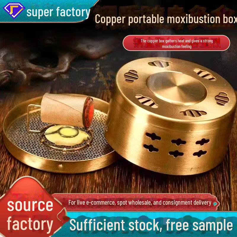 Adjustable Pure Copper Moxibustion Box - Portable, Thickened, and Massage-Ready