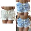 Women Lace Tiered Bloomers Shorts Lolita Maid Ruffle Frilly Pumpkin Pettipants