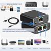 Ethernet Splitter 100Mbps High Speed Network Distributor Universal Plug-Play Gigabit Ethernet Splitter LAN Splitter with USB Power Cable