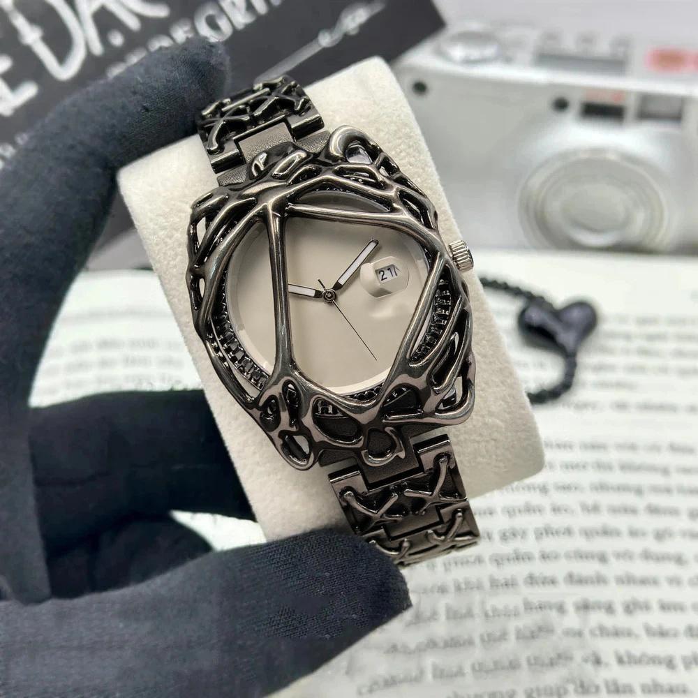All Silver Unique Style Personalize Quartz Watch Men AAA High Quality Alabaster Fashion Unisex Hot Sell Unique Creative Clock