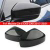 For Mazda CX-5 CX5 CX8 2017- Car Rearview Side Mirror Cover Wing Cap Exterior Door Rear View Case Trim Housing Carbon Fiber