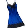 Satin Sleepwear Women Ladies Nightwear Nightdress Sexy Lingerie with Chest Pads