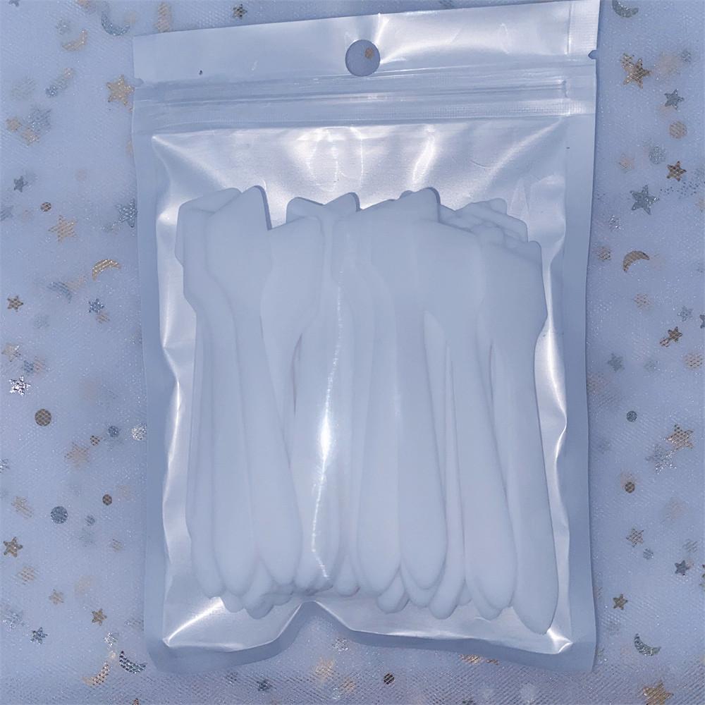 50 Pcs Plastic Spatula Set, 4 Colors 8.2x1.5cm Cosmetic Mixing Paddles for Creams Face Mask Makeup
