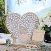 Rustic Wedding Guest Book Love Heart Guest Book with Wooden Drop Box Guestbook with Hearts Wedding Decoration for Engagement Reception Decor