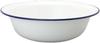Nodahoro Enamel Wash Basin, 4L, Bathtub, Footbath, Made In Japan, White with Navy Rim