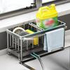 Carbon Steel Sink Sponge Drain Rack Multi-functional Countertop Faucet Storage Soap Rack Dish Towel Storage Filter Basket