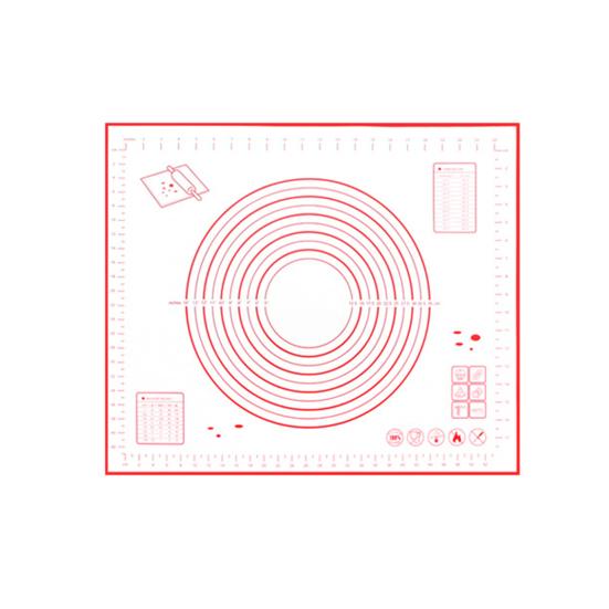 Silicone Baking Mat Non-Stick Pastry Dough Rolling Mat with Measurement Marks Heat-Resistant Cookies Fondant Making Mat Thick Baking Pad