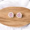 Morganite Gemstone Studs Earrings 925 Sterling Silver Handmade Jewelry For Women EE-159-6