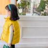 2-8 Years Kids Autumn Winter Warm and Thickened Zipper Vest Children Solid Color Down Vest