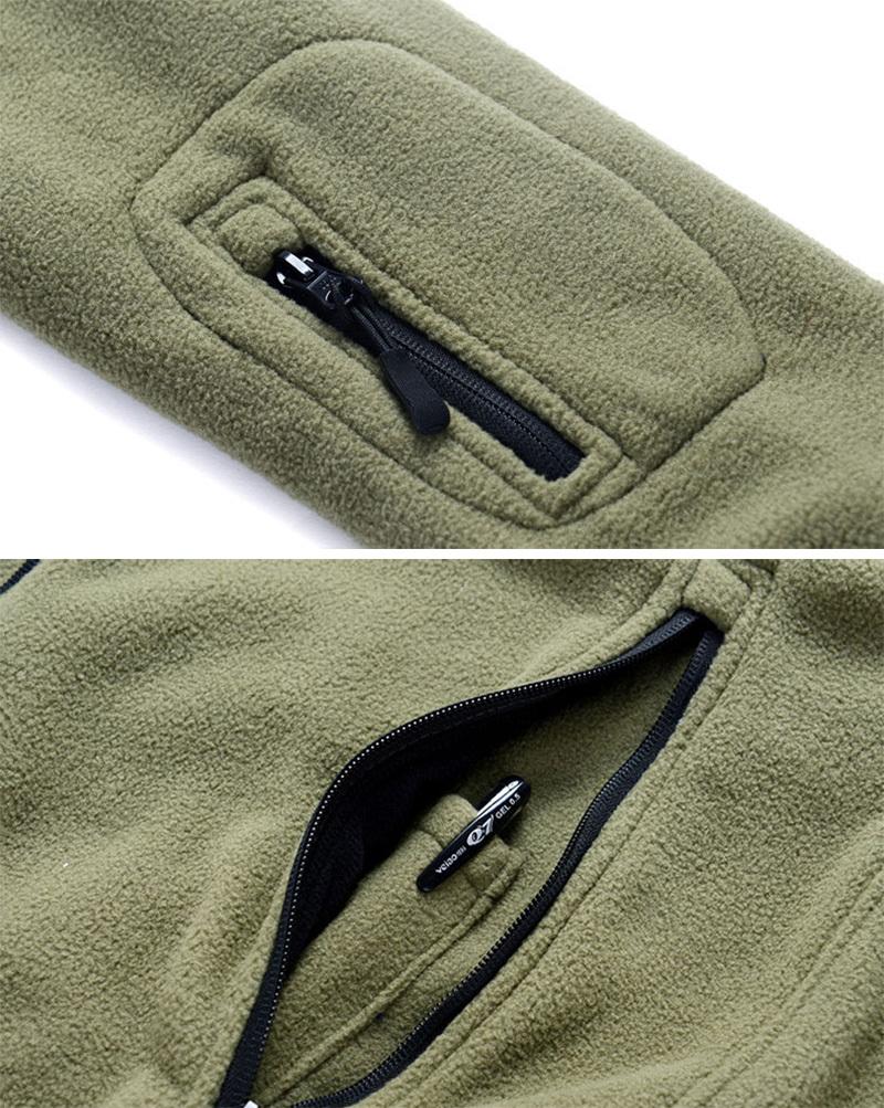 Tactical Fleece Jacket Men Winter Warm Hooded Military Jacket Casual Outdoor Hiking Hoodie Outerwear Coat with Many Pockets